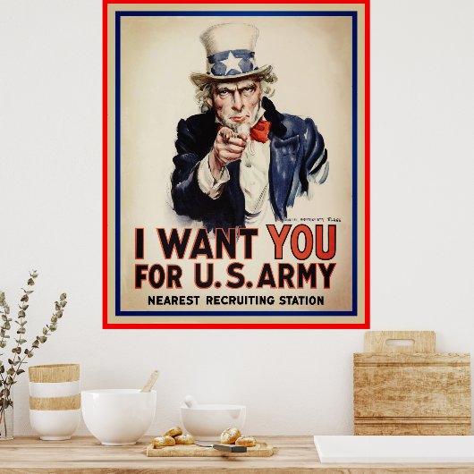 Uncle Sam, ich Wollte dir Poster Print (Küche)