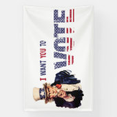 Uncle Sam Ich wollte Sie zur Wahl Banner (Vertikal)