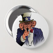 Uncle Sam in Farbe Button (Vorne & Hinten)