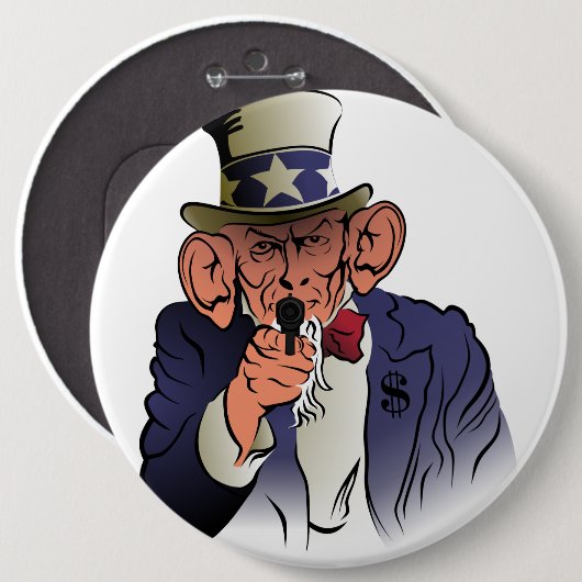 Uncle Sam in Farbe Button (Vorne & Hinten)