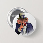 Uncle Sam in Farbe Button (Vorne & Hinten)