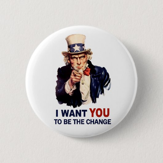 Uncle Sam Ist die Änderung Button (Vorderseite)