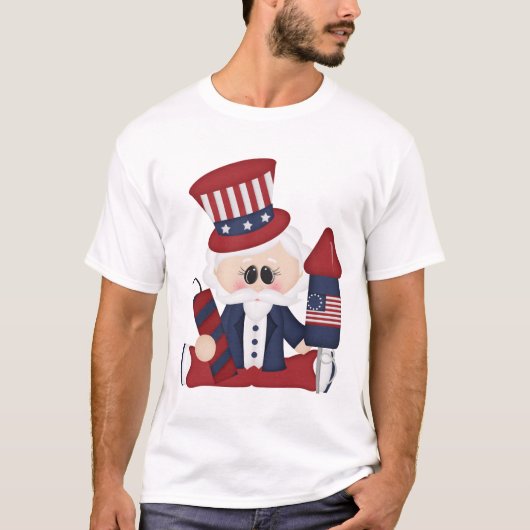 Uncle Sam July Vurth Patriotic T - Shirt (Vorderseite)