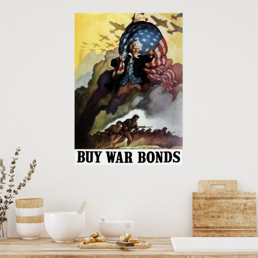 Uncle Sam — Kaufen Sie Kriegsanleihen Poster (Küche)