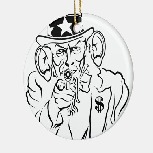 Uncle Sam Keramik Ornament (Links)