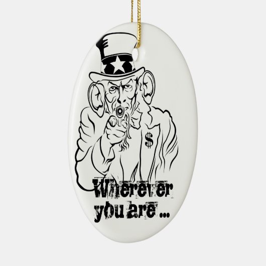 Uncle Sam Keramik Ornament (Rechts)