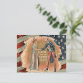 Uncle Sam Lady Liberty US Flag Postkarte (Stehend Vorderseite)