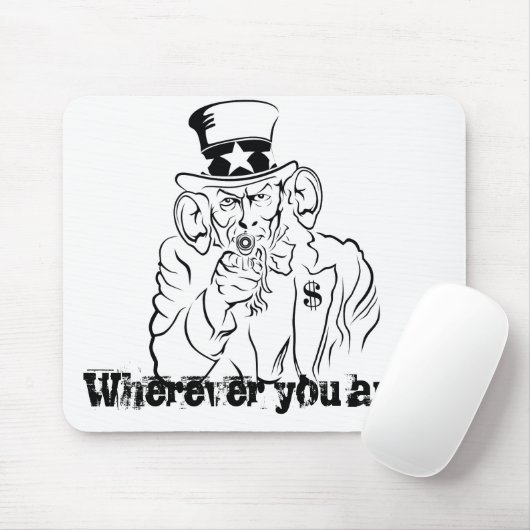 Uncle Sam lauschen Mousepad (Mit Mouse)