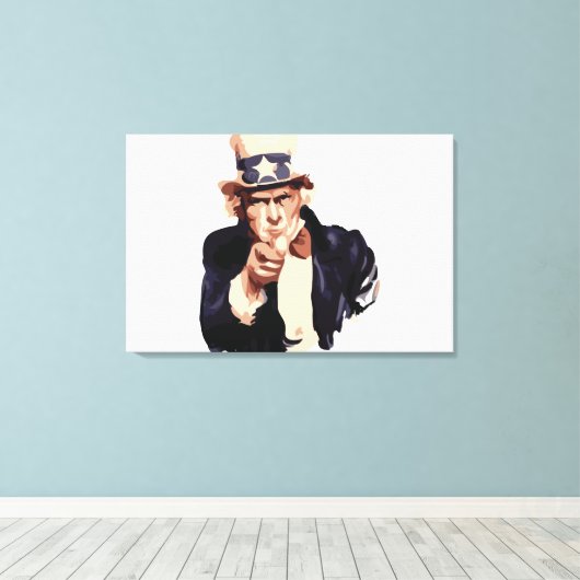 Uncle Sam Leinwanddruck (Insitu (Holzboden))