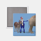 Uncle Sam Lieben Animals Magnet (Vorderseite/Rückseite)