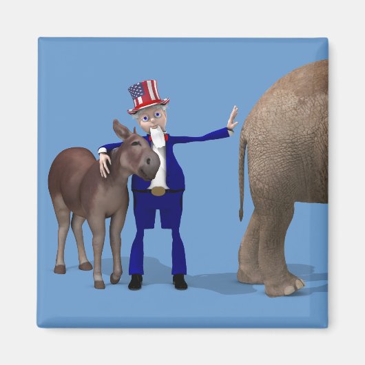 Uncle Sam Lieben Animals Magnet (Vorne)