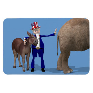 Uncle Sam Lieben Donkey Magnet