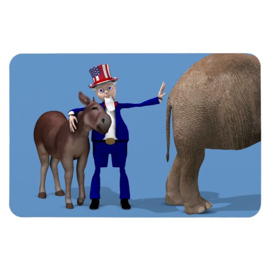 Uncle Sam Lieben Donkey Magnet (Horizontal)