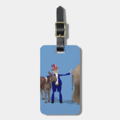 Uncle Sam Lieben Donkeys Gepäckanhänger (Vorderseite vertikal)