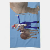 Uncle Sam Lieben Donkeys Geschirrtuch (Vertikal)