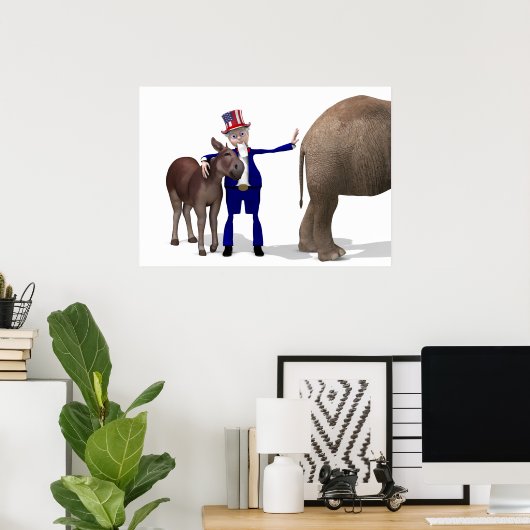 Uncle Sam Lieben Donkeys Poster (Heimbüro)