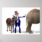 Uncle Sam Lieben Donkeys Poster (Vorne)