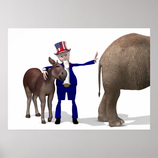 Uncle Sam Lieben Donkeys Poster (Vorne)