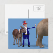 Uncle Sam Lieben Donkeys Postkarte (Vorne/Hinten)