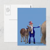 Uncle Sam Lieben Donkeys Postkarte (Vorne/Hinten)