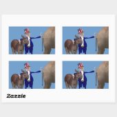 Uncle Sam Lieben Donkeys Rechteckiger Aufkleber (Blatt)