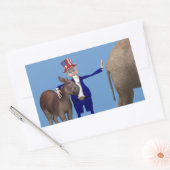 Uncle Sam Lieben Donkeys Rechteckiger Aufkleber (Umschlag)