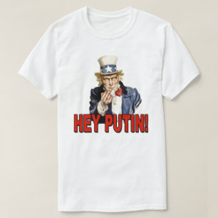 Uncle Sam Middle Finger Hey Putin T-Shirt