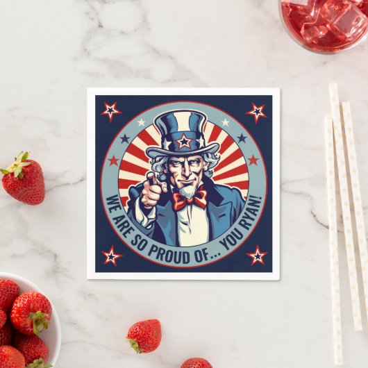 Uncle Sam Military geht weg Party Paper Napkin Serviette (Beispiel)