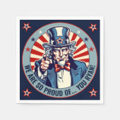 Uncle Sam Military geht weg Party Paper Napkin Serviette (Vorderseite)