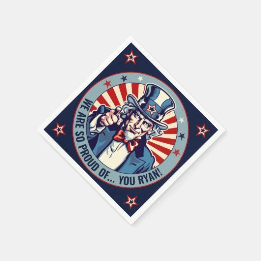 Uncle Sam Military geht weg Party Paper Napkin Serviette (Ecke)