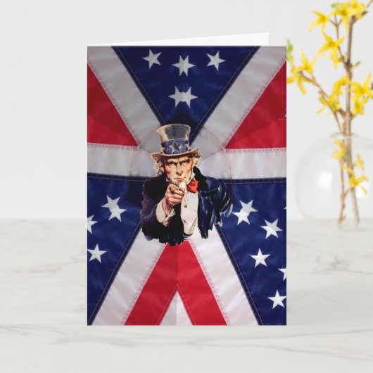 Uncle Sam New Citizen Card Karte (Gelbe Blume)