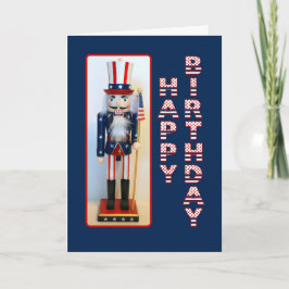 Uncle Sam Nutcracker Happy Birthday Karte