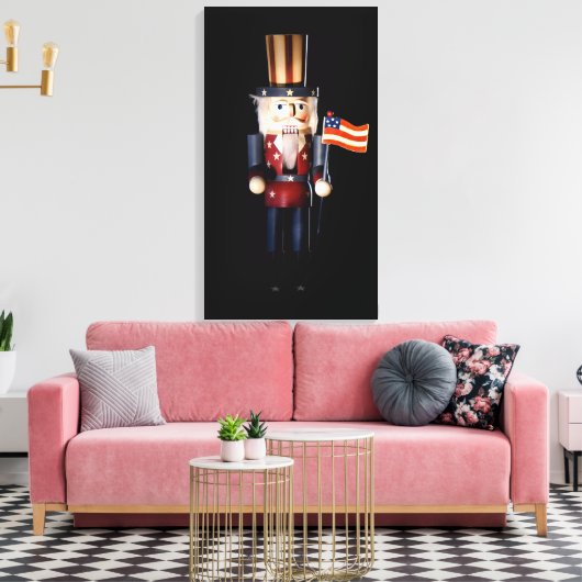 Uncle Sam Nutcracker Leinwanddruck (Insitu (Wohnzimmer))