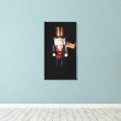 Uncle Sam Nutcracker Leinwanddruck (Insitu (Holzboden))