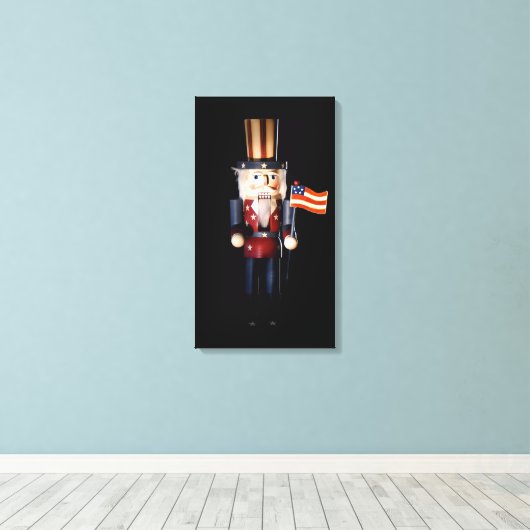 Uncle Sam Nutcracker Leinwanddruck (Insitu (Holzboden))