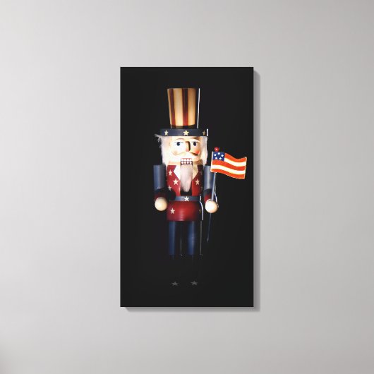 Uncle Sam Nutcracker Leinwanddruck (Vorderseite)