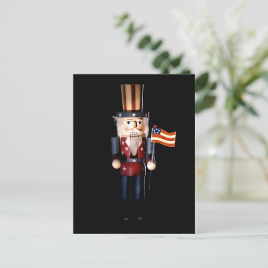 Uncle Sam Nutcracker Postkarte (Stehend Vorderseite)