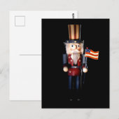 Uncle Sam Nutcracker Postkarte (Vorne/Hinten)