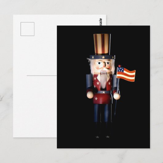 Uncle Sam Nutcracker Postkarte (Vorne/Hinten)
