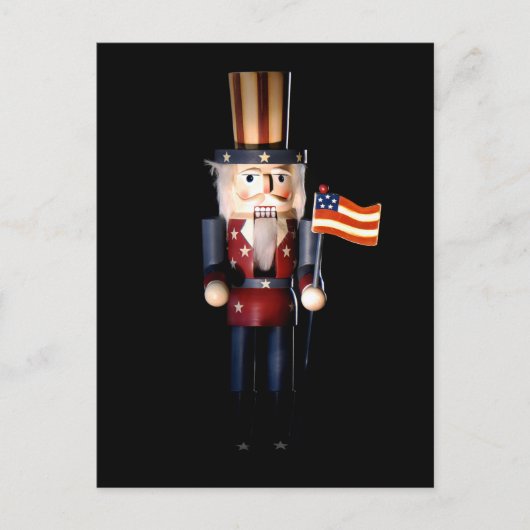 Uncle Sam Nutcracker Postkarte (Vorderseite)