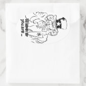 Uncle Sam Ovaler Aufkleber (Tasche)