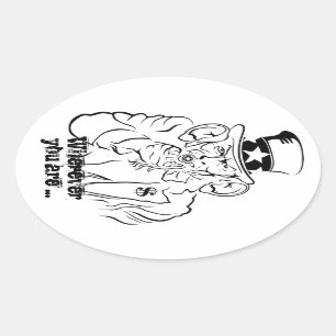 Uncle Sam Ovaler Aufkleber