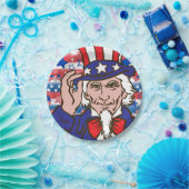 Uncle Sam Paper Plate Pappteller (Party)