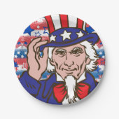 Uncle Sam Paper Plate Pappteller (Vorderseite)