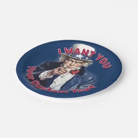 Uncle Sam Pappteller (Schrägansicht)