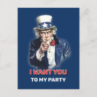 Uncle Sam Party Einladung