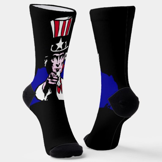 Uncle Sam Patriotic Socken (Gewinkelt)