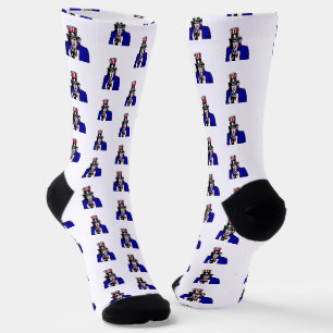Uncle Sam Patriotic Socken