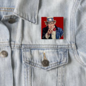 Uncle Sam Patriotische ABSTIMMUNG Entwürfe Button (Beispiel)