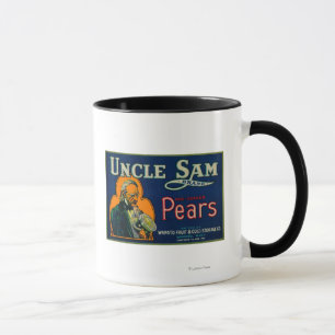Uncle Sam Pear Crate LabelWapato, WA Tasse